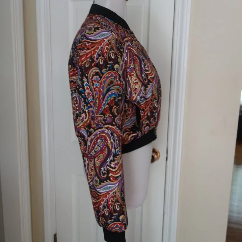 Multicolor Paisley Women's Jacket - Picture 4 of 8